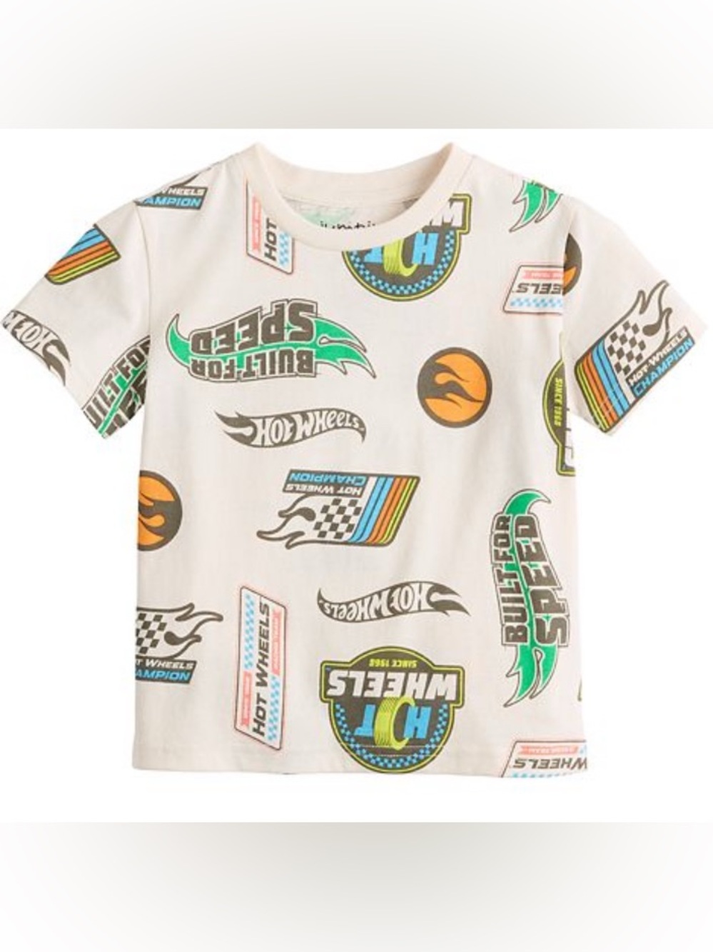 Hot Wheel baby Cream Graphic Tee - Built for Speed size 12 months